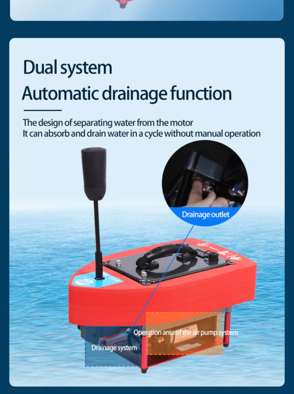 drainage function for scuba diving machine
